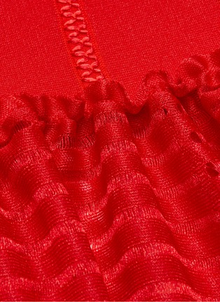 Detail View - Click To Enlarge - ALEXANDER MCQUEEN - Stripe knit peplum skirt