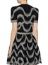 Back View - Click To Enlarge - ALEXANDER MCQUEEN - Wavy dot jacquard scalloped knit top