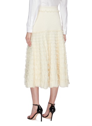 Back View - Click To Enlarge - ALEXANDER MCQUEEN - Tiered ruffle skirt