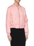Detail View - Click To Enlarge - ALEXANDER MCQUEEN - Layered tulle panel silk bomber jacket