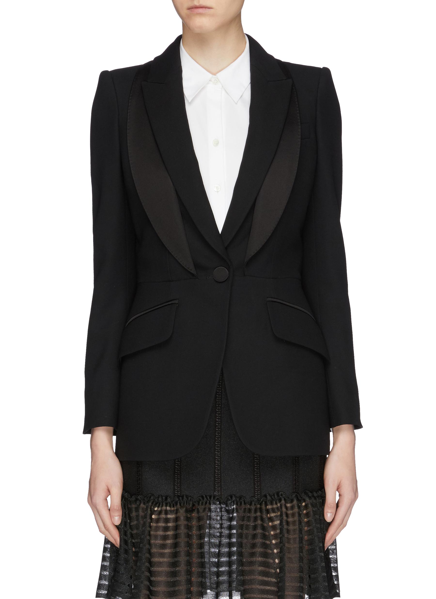 Layered lapel tuxedo blazer by Alexander Mcqueen | Coshio Online Shop