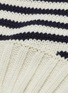  - ALEXANDER MCQUEEN - Zip elbow gusset stripe wool sweater