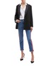 Figure View - Click To Enlarge - ALEXANDER MCQUEEN - Stripe outseam skinny jeans