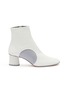 Main View - Click To Enlarge - GRAY MATTERS - 'Post It' geometric patent patch leather ankle boots