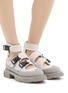 Figure View - Click To Enlarge - BOTH - 'Gao Runner' patchwork strappy shoes