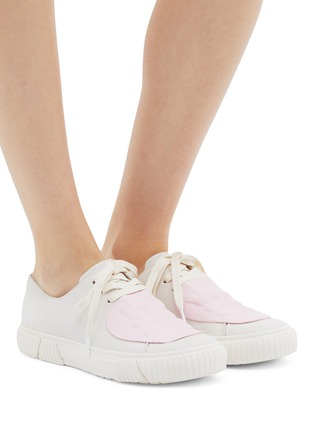Figure View - Click To Enlarge - BOTH - Rubber patch leather low top sneakers