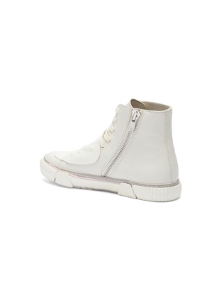  - BOTH - Rubber patch leather high top sneakers