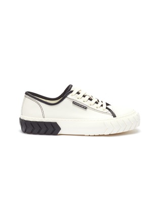 Main View - Click To Enlarge - BOTH - Colourblock tyre midsole leather sneakers