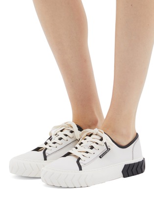 Figure View - Click To Enlarge - BOTH - Colourblock tyre midsole leather sneakers