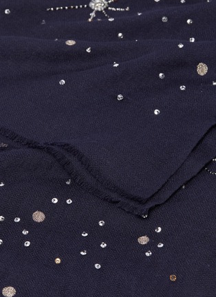 Detail View - Click To Enlarge - JANAVI - 'Chaotic Space' embellished cashmere scarf