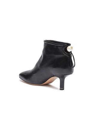  - NICHOLAS KIRKWOOD - 'Delfi' faux pearl drawstring leather ankle boots