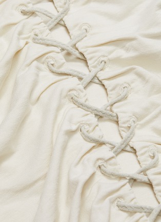 Detail View - Click To Enlarge - BEN TAVERNITI UNRAVEL PROJECT  - Lace-up turtleneck dress