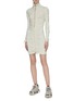 Figure View - Click To Enlarge - BEN TAVERNITI UNRAVEL PROJECT  - Lace-up turtleneck dress