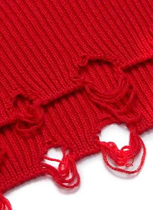  - BEN TAVERNITI UNRAVEL PROJECT  - Distressed border oversized cotton-cashmere rib knit sweater
