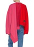 Back View - Click To Enlarge - BEN TAVERNITI UNRAVEL PROJECT  - Asymmetric hem colourblock patchwork sweatshirt
