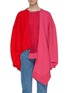 Main View - Click To Enlarge - BEN TAVERNITI UNRAVEL PROJECT  - Asymmetric hem colourblock patchwork sweatshirt