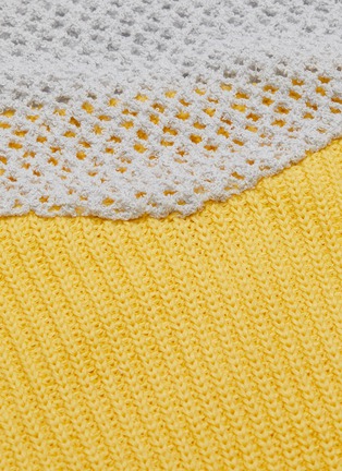  - BEN TAVERNITI UNRAVEL PROJECT  - Colourblock mix knit hoodie