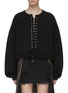 Main View - Click To Enlarge - BEN TAVERNITI UNRAVEL PROJECT  - Lace-up sweatshirt