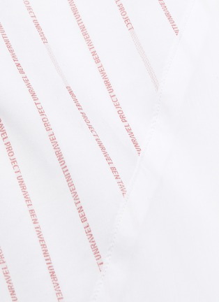  - BEN TAVERNITI UNRAVEL PROJECT  - Logo stripe cropped patchwork shirt