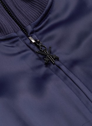 Detail View - Click To Enlarge - OPENING CEREMONY - Logo stripe sleeve zip mini track dress