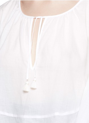 Detail View - Click To Enlarge - SEE BY CHLOÉ - Ruffle cotton top