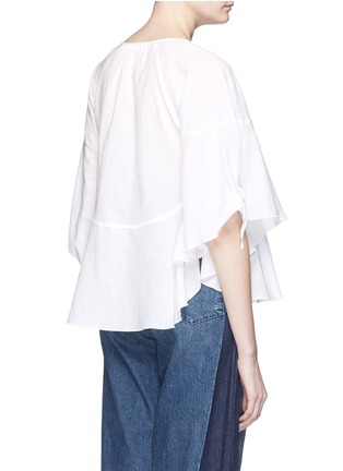 Back View - Click To Enlarge - SEE BY CHLOÉ - Ruffle cotton top