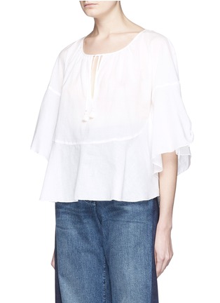 Front View - Click To Enlarge - SEE BY CHLOÉ - Ruffle cotton top