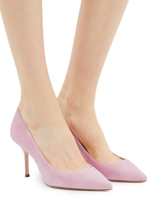 Figure View - Click To Enlarge - MAGRIT - Heart vamp suede pumps