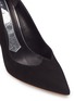 Detail View - Click To Enlarge - MAGRIT - Heart vamp suede 100mm pumps