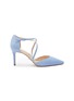 Main View - Click To Enlarge - MAGRIT - Cross strap suede pumps