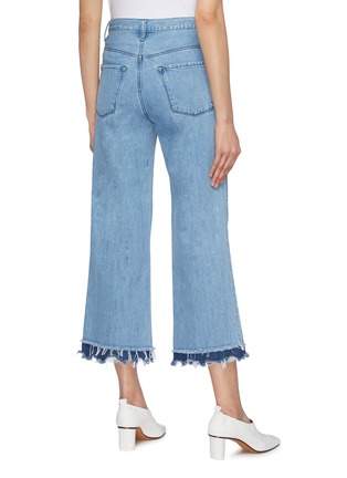 Back View - Click To Enlarge - J BRAND - 'Joan' frayed tiered cuff denim culottes
