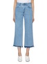 Main View - Click To Enlarge - J BRAND - 'Joan' frayed tiered cuff denim culottes
