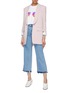 Figure View - Click To Enlarge - J BRAND - 'Joan' frayed tiered cuff denim culottes