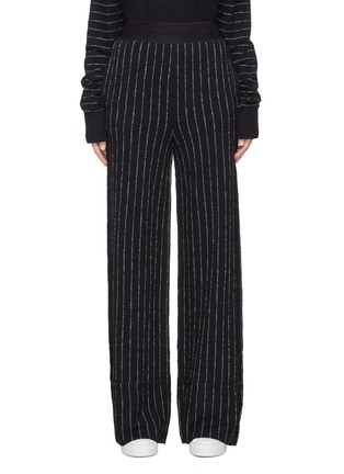 VMAJOR | Pinstripe straight leg bouclé knit pants | Women | Lane 