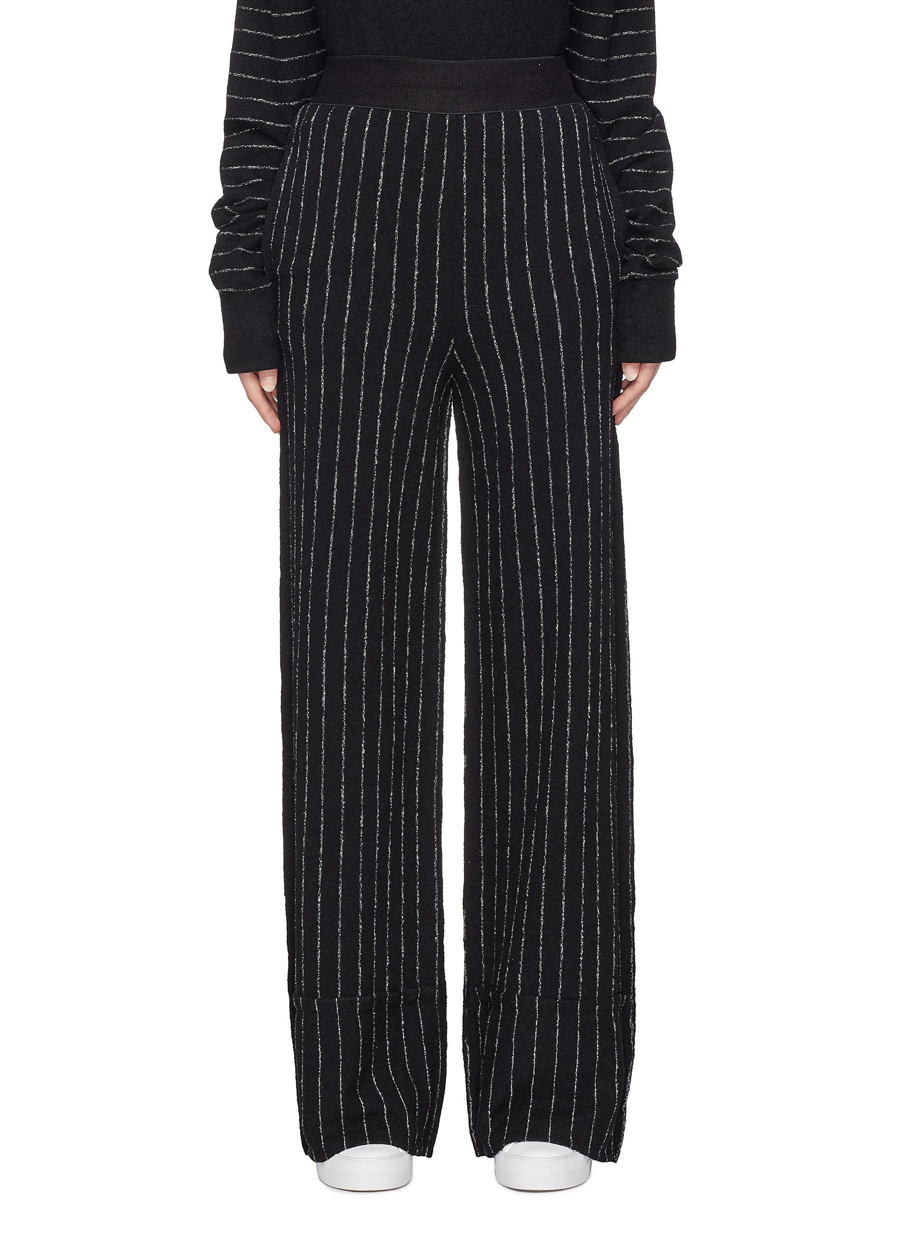 grey pinstripe pants womens