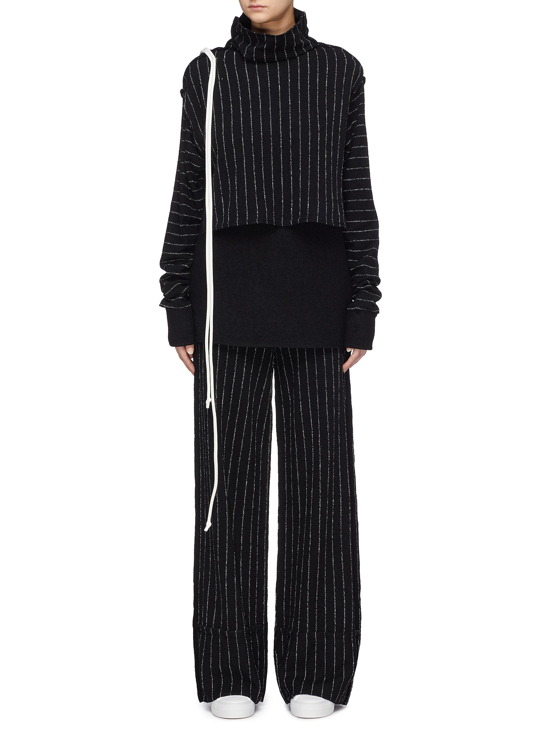 Pinstripe turtleneck sale