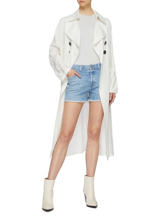 Figure View - Click To Enlarge - J BRAND - 'Gracie' frayed cuff denim shorts