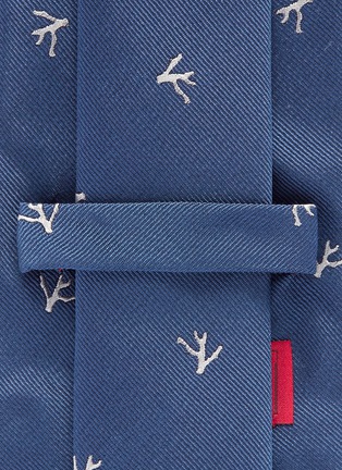 Detail View - Click To Enlarge - ISAIA - Coral embroidered silk twill tie