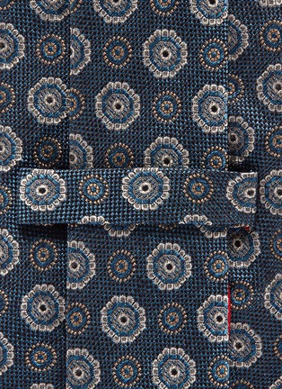 Detail View - Click To Enlarge - ISAIA - Floral circle jacquard silk tie
