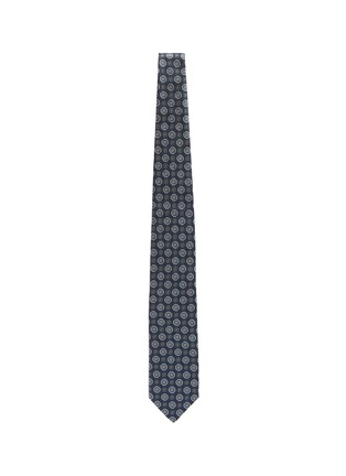 Figure View - Click To Enlarge - ISAIA - Floral circle jacquard silk tie