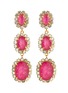 Main View - Click To Enlarge - ELIZABETH COLE - 'Lawrence' glass crystal drop earrings