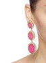 Figure View - Click To Enlarge - ELIZABETH COLE - 'Lawrence' glass crystal drop earrings