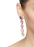 Figure View - Click To Enlarge - ELIZABETH COLE - 'Von' glass crystal ombré drop earrings