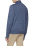 Back View - Click To Enlarge - ISAIA - Quilted front panel cotton zip cardigan