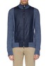 Main View - Click To Enlarge - ISAIA - Quilted front panel cotton zip cardigan