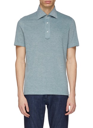 Main View - Click To Enlarge - ISAIA - Marled polo shirt