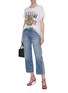 Figure View - Click To Enlarge - MOTHER - 'The Thrasher' metallic stripe outseam jeans