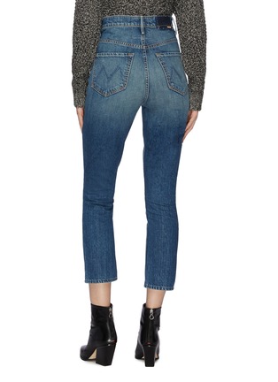 Back View - Click To Enlarge - MOTHER - 'The Dazzler Shift Crop' staggered waist jeans