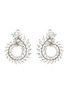 Main View - Click To Enlarge - CZ BY KENNETH JAY LANE - Cubic zirconia foliate spiral clip earrings