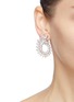 Figure View - Click To Enlarge - CZ BY KENNETH JAY LANE - Cubic zirconia foliate spiral clip earrings